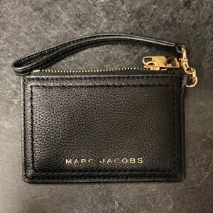 Marc Jacobs Black Wristlet with Gold Zipper